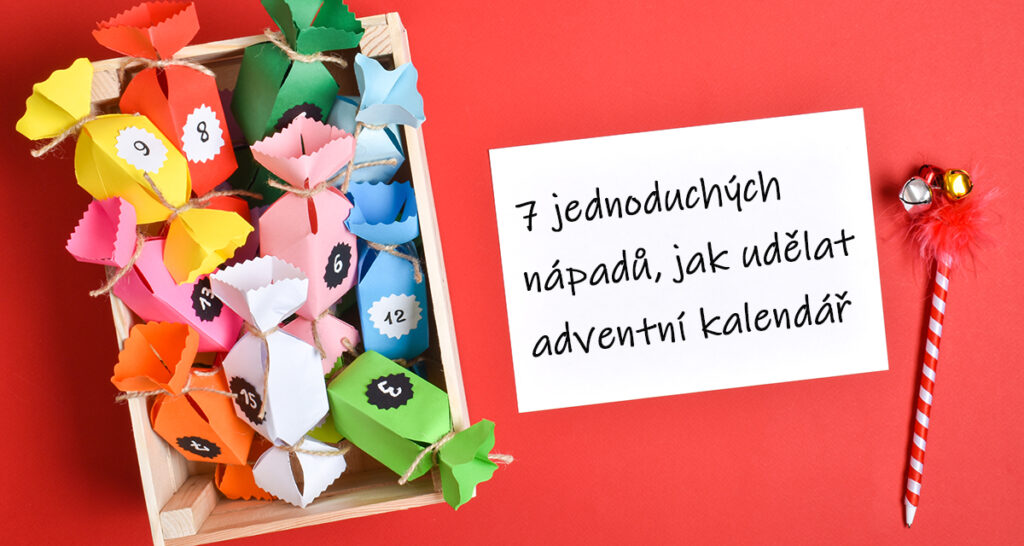 Domácí adventní kalendář z barevných papírů