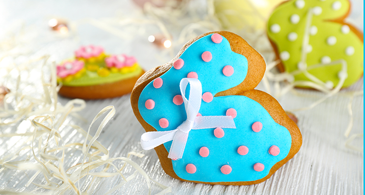 Zdobené velikonoční perníčky pro koledníky